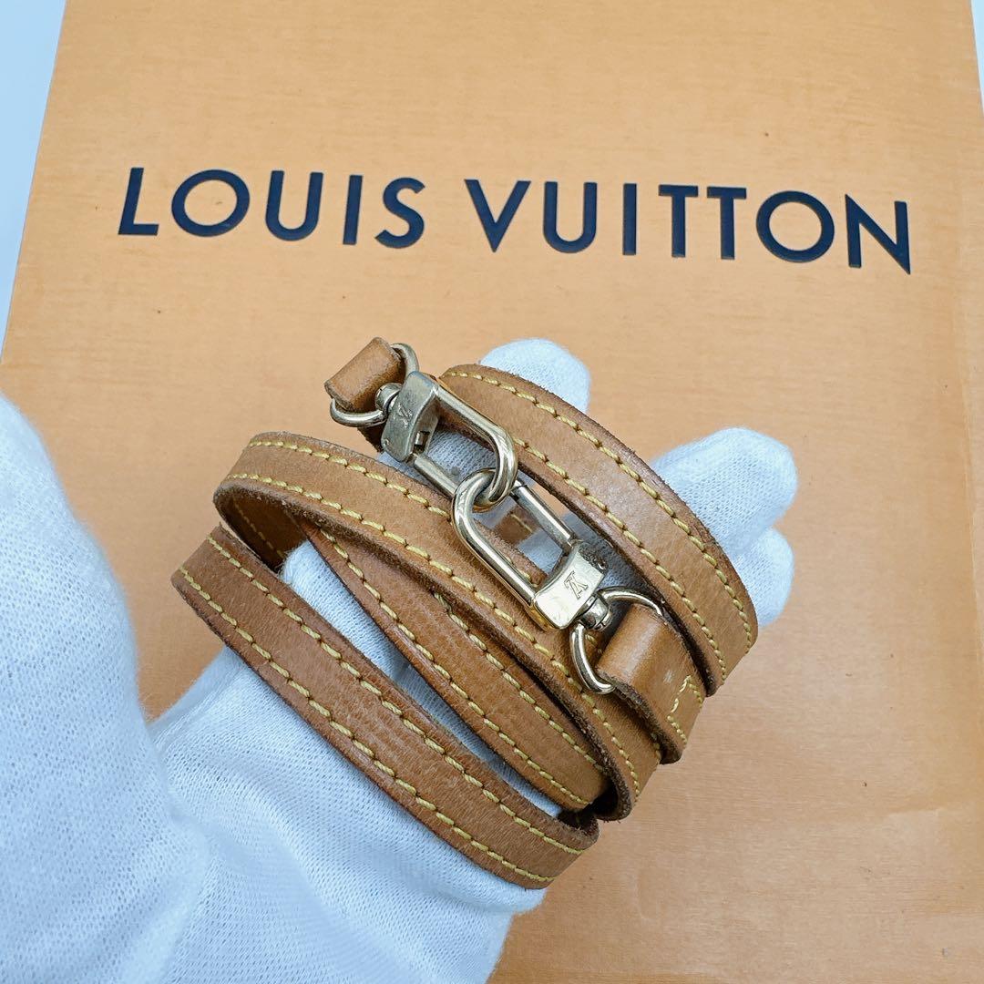ルイヴィトン　純正　ヌメ革　ショルダーストラップ　細め