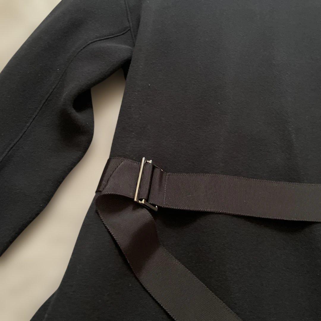 【美品】サカイ sacai コットン ベルト ワンピース 黒 サイズ4 日本製