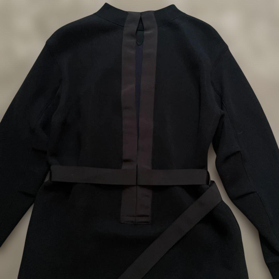 【美品】サカイ sacai コットン ベルト ワンピース 黒 サイズ4 日本製