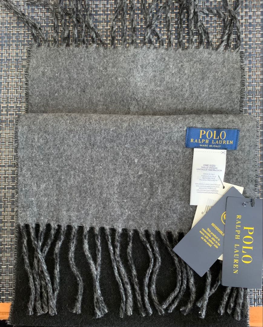 【新品/タグ付】POLO RALPH LAUREN リバーシブル マフラー