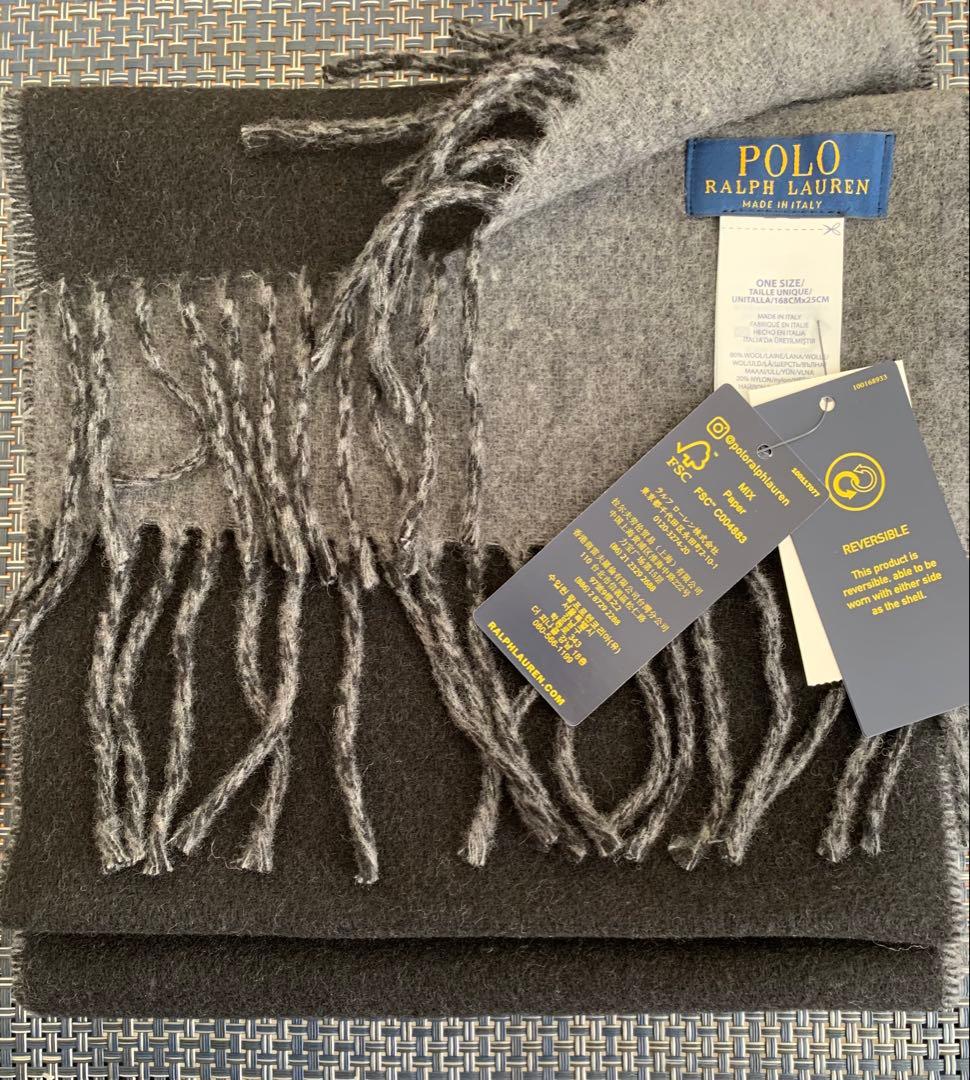 【新品/タグ付】POLO RALPH LAUREN リバーシブル マフラー