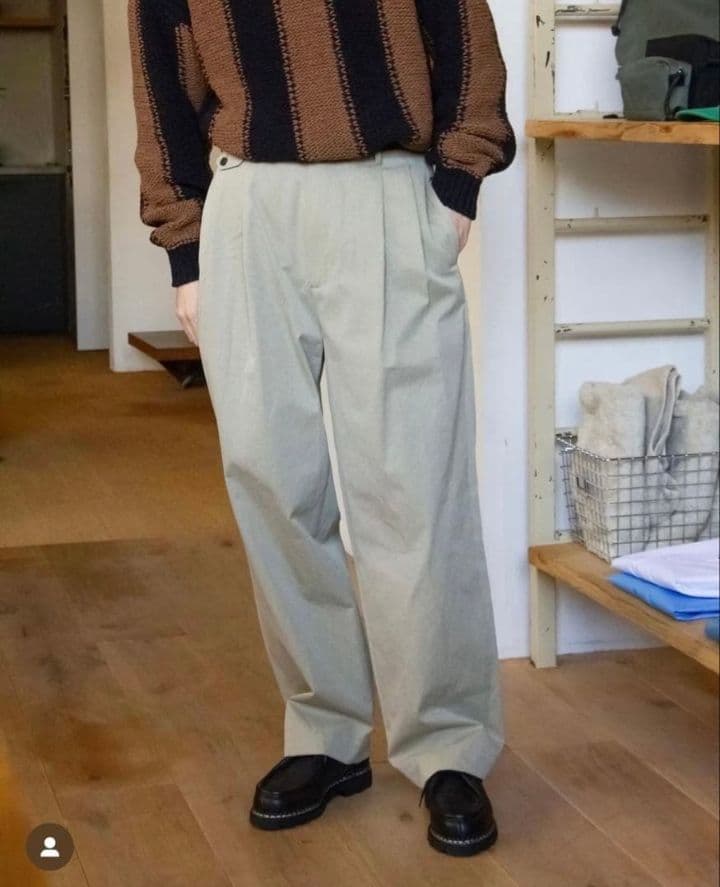 パンツ A.PRESSE Type.2 MelangeGabardineTrousers