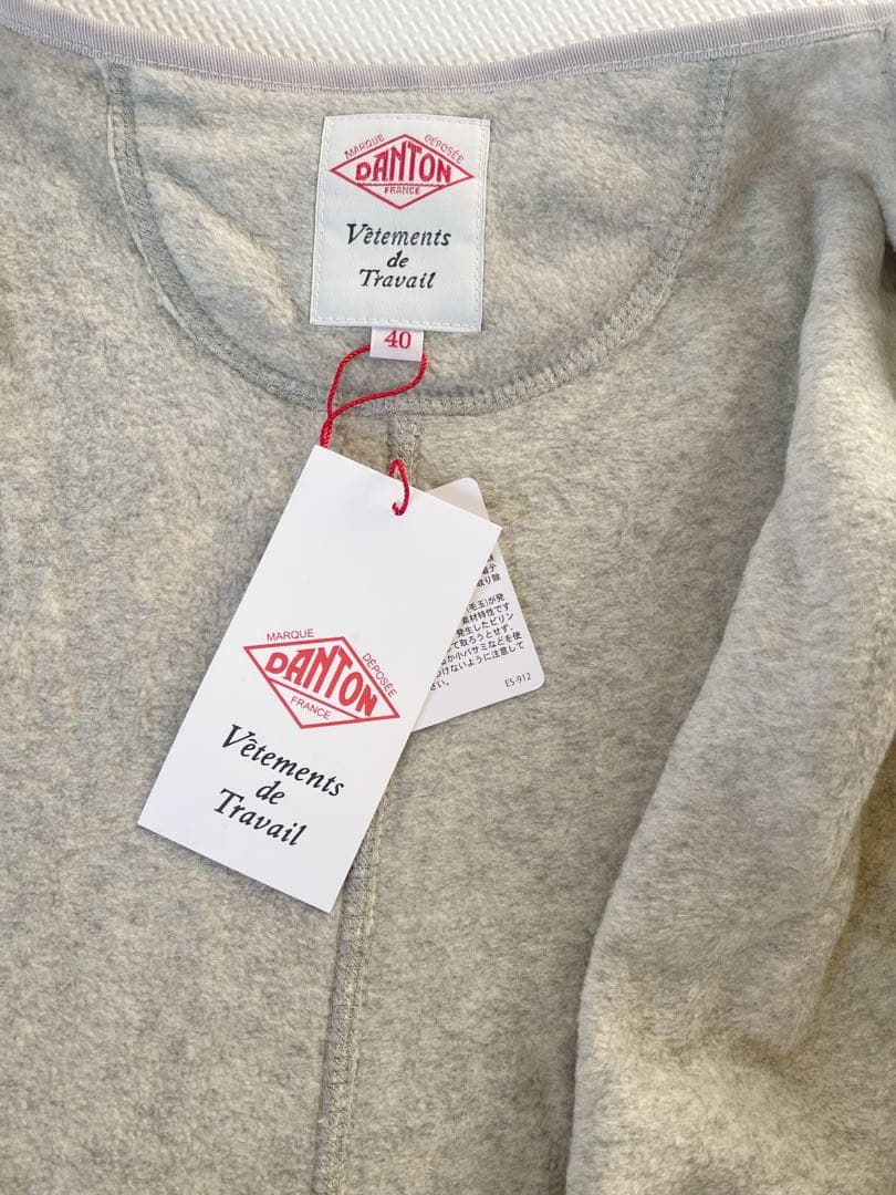 ◆新品 DANTON（ダントン） /ノーカラー フリース ジャケット（40）