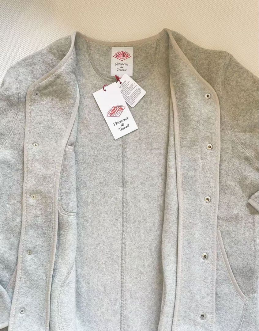 ◆新品 DANTON（ダントン） /ノーカラー フリース ジャケット（40）