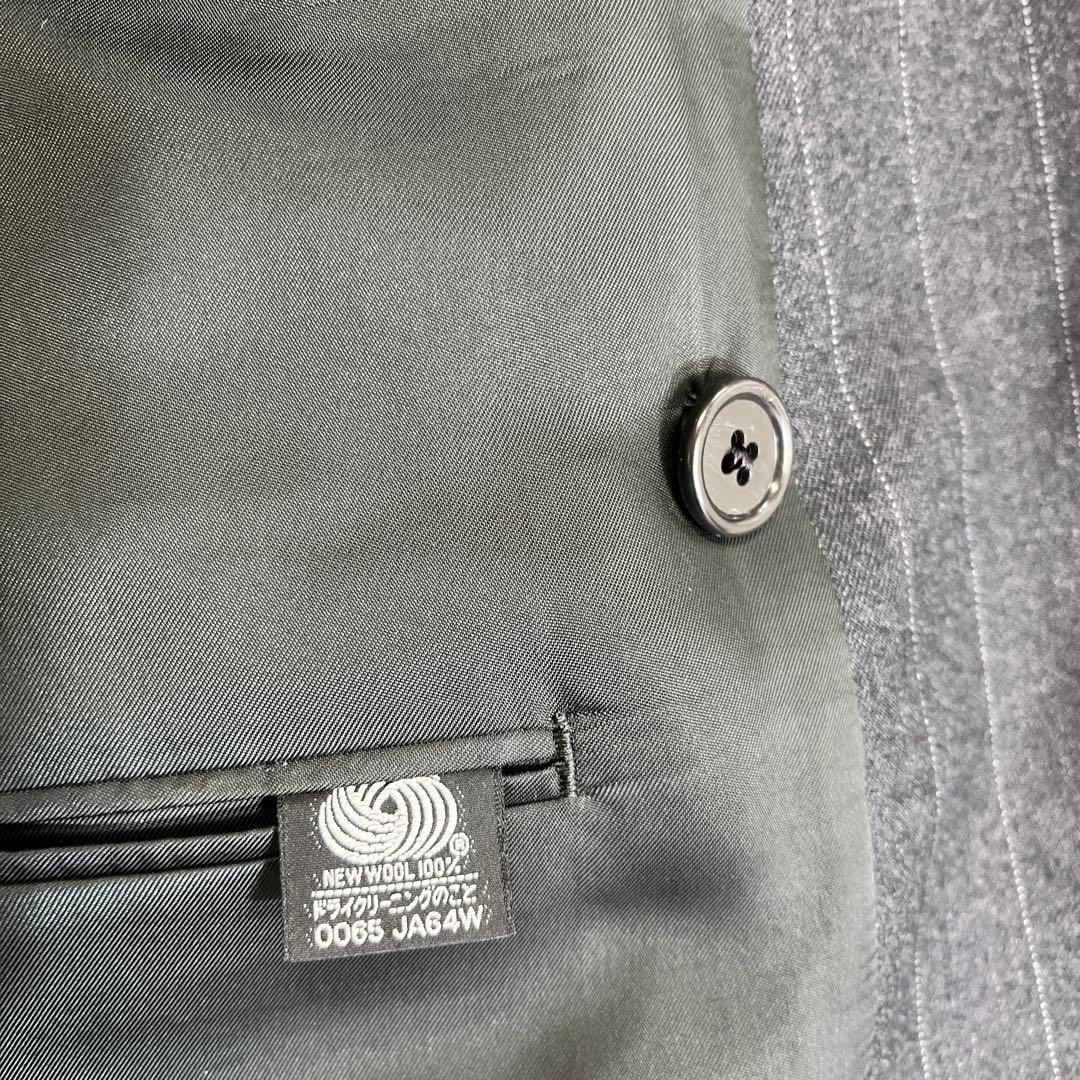 r1105-8Paul Smith ストライプダブルブレストスーツセットアップL