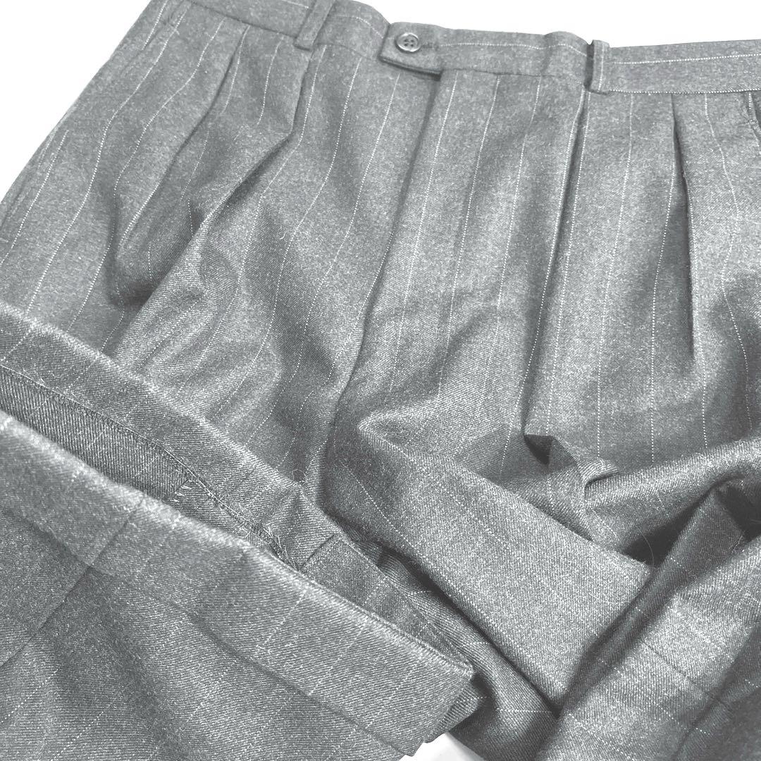 r1105-8Paul Smith ストライプダブルブレストスーツセットアップL