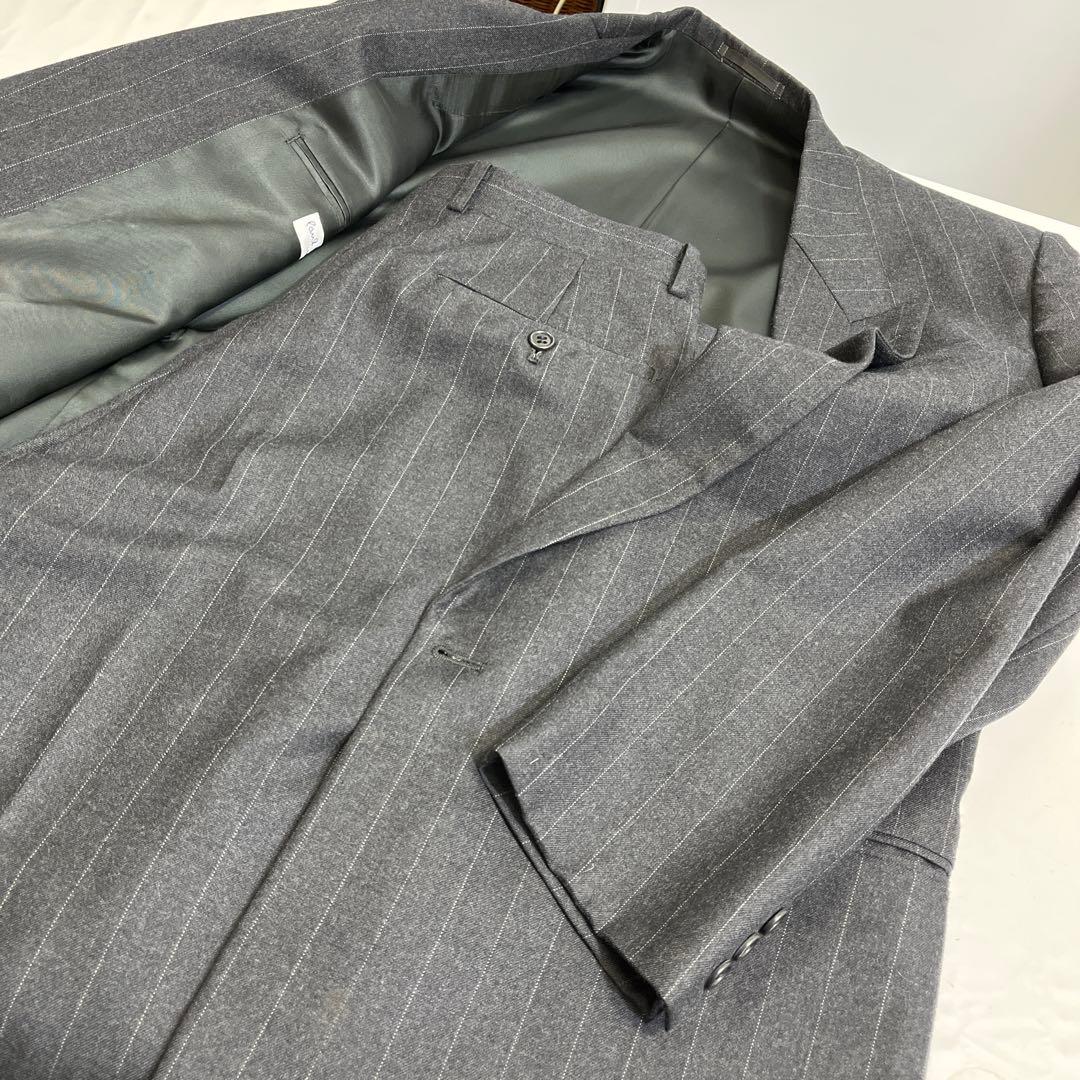 r1105-8Paul Smith ストライプダブルブレストスーツセットアップL