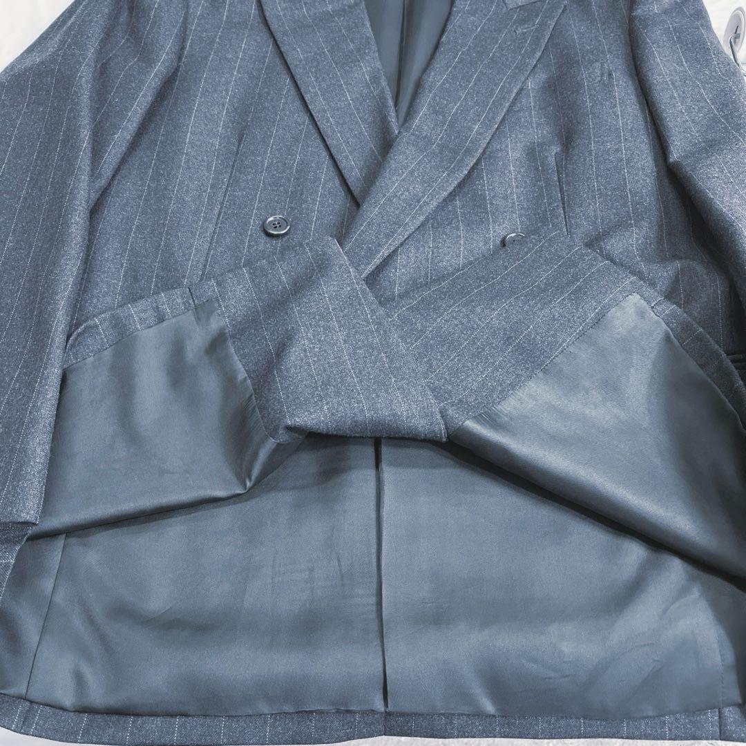 r1105-8Paul Smith ストライプダブルブレストスーツセットアップL