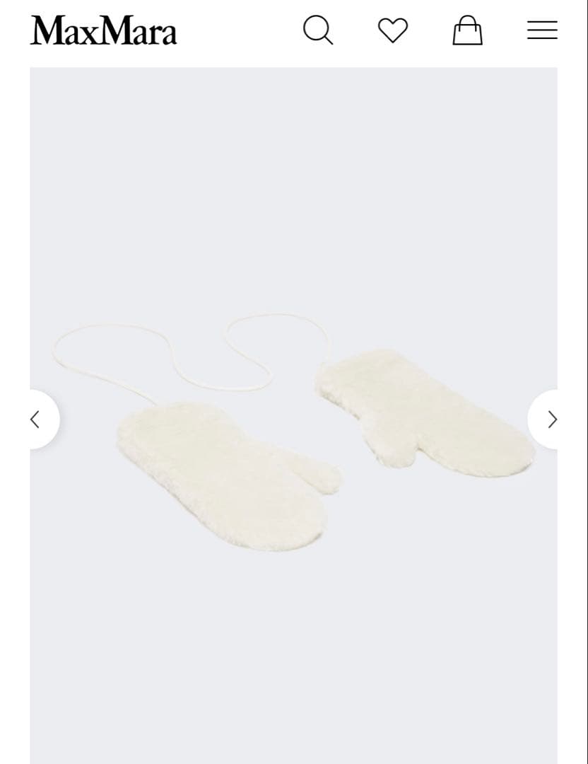 新品 マックスマーラ オンブラート テディベアミトン　ホワイト