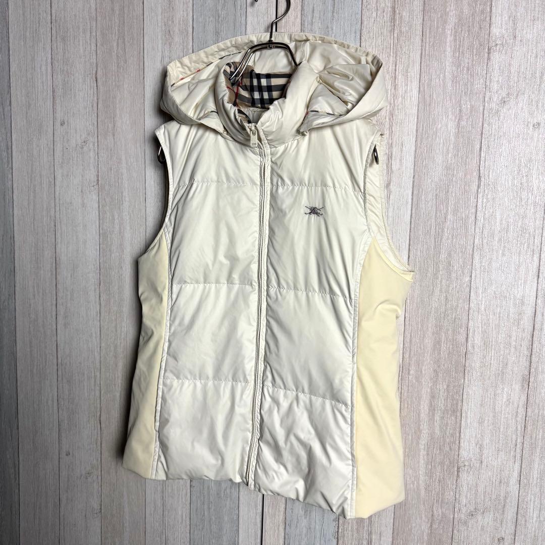 3643【希少モデル・美品】バーバリー ノバチェック裏地 2WAY ダウンベスト