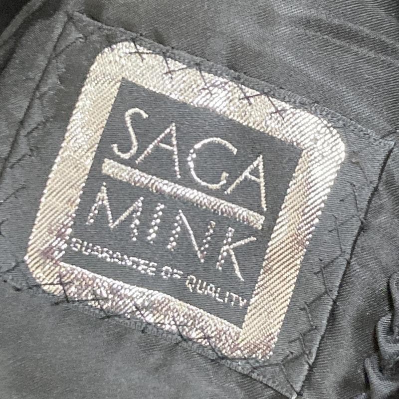 【最高級】大きいサイズ SAGA MINK ミンクファー 毛皮 コート 花柄刺繍
