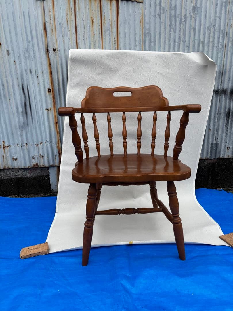 アンティークな飛騨産業 キツツキ ウィンザーチェアーアームチェア 627 日本製