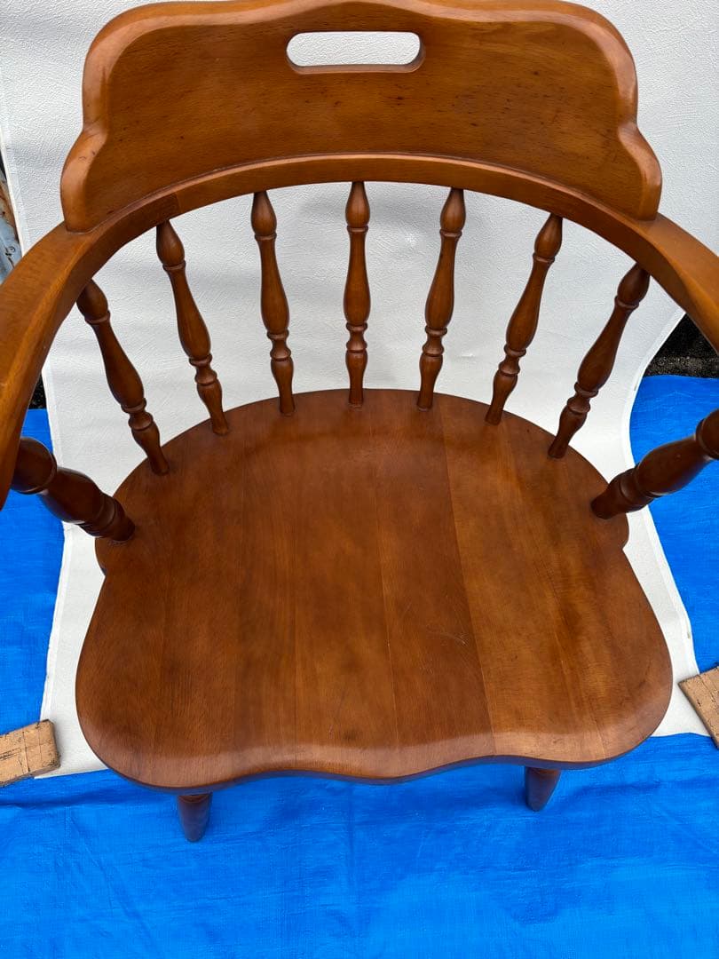 アンティークな飛騨産業 キツツキ ウィンザーチェアーアームチェア 627 日本製