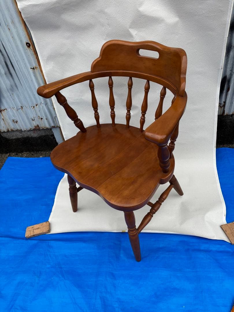 アンティークな飛騨産業 キツツキ ウィンザーチェアーアームチェア 627 日本製