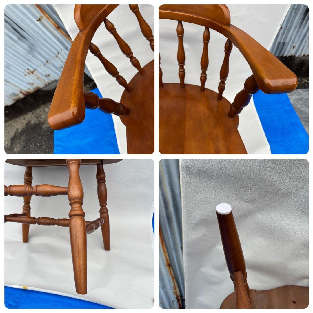 アンティークな飛騨産業 キツツキ ウィンザーチェアーアームチェア 627 日本製