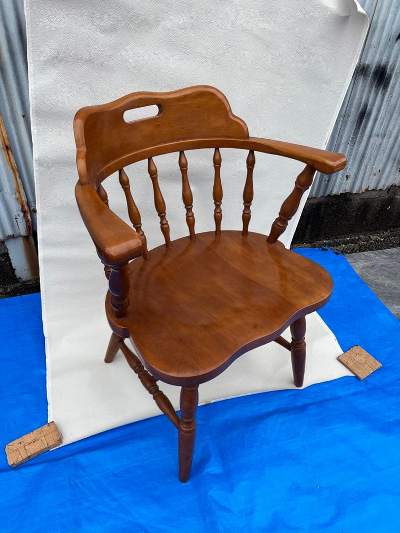 アンティークな飛騨産業 キツツキ ウィンザーチェアーアームチェア 627 日本製