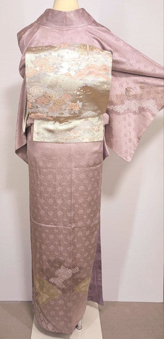 未使用付下げ4点セット　附下げ　袋帯　帯締め　帯揚げ