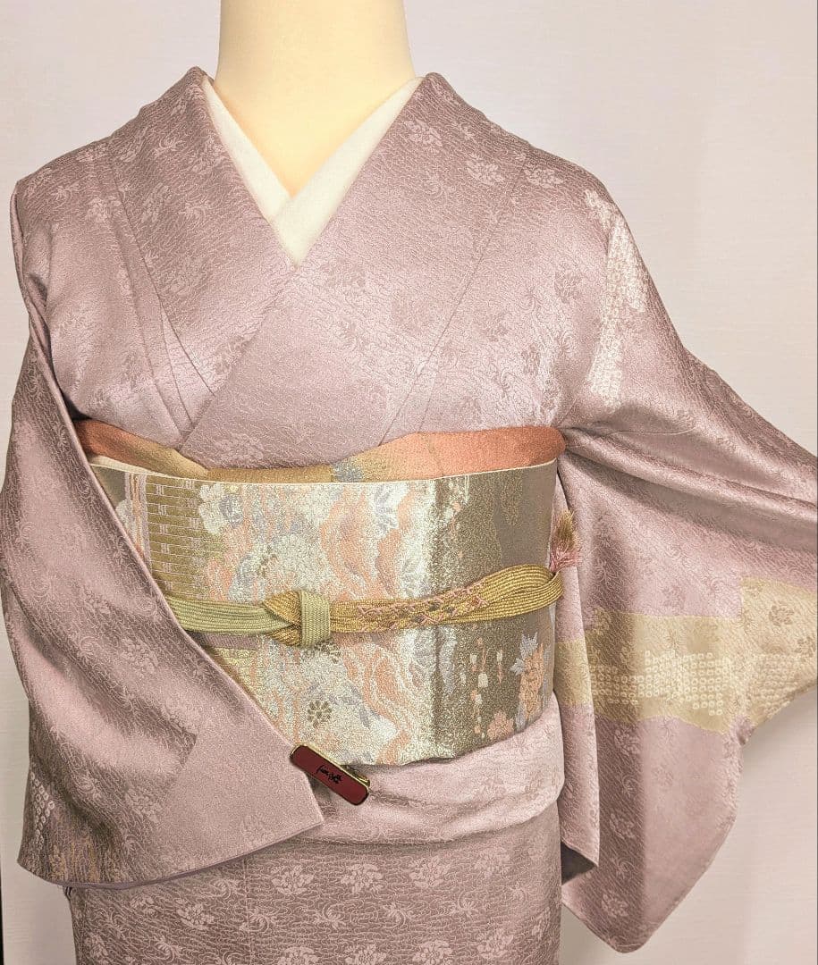 未使用付下げ4点セット　附下げ　袋帯　帯締め　帯揚げ