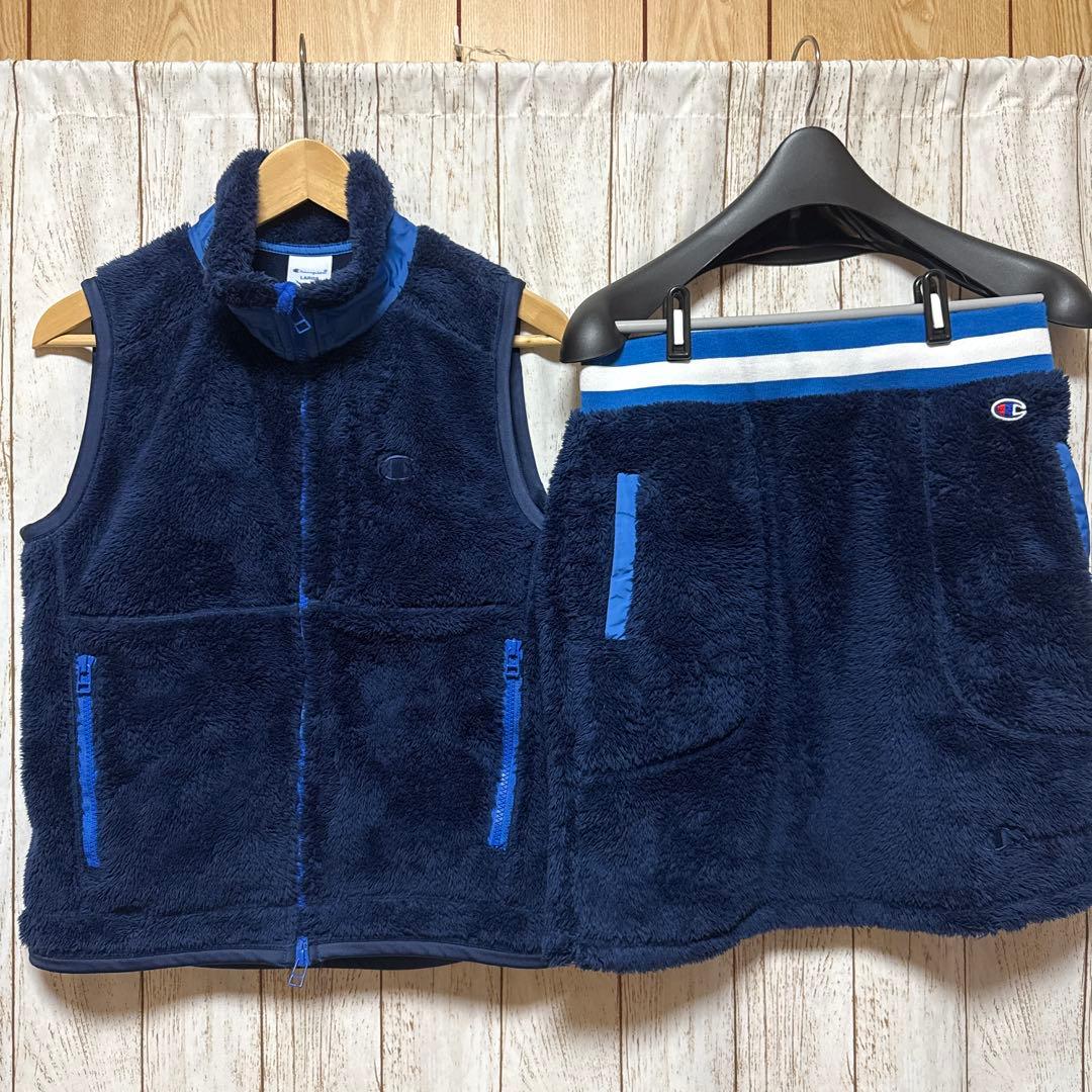 Champion フリースベストとスカートセット L フリース ボア