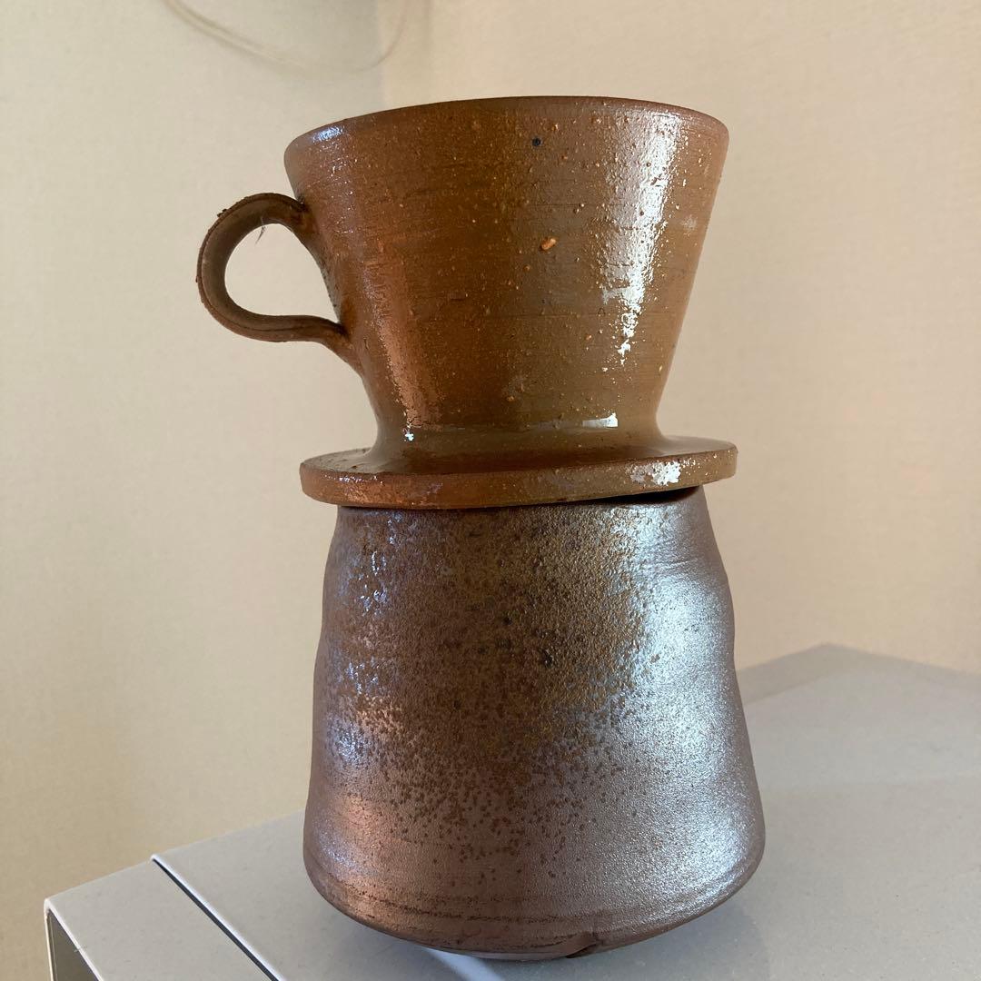 陶製ブラウンコーヒードリッパー