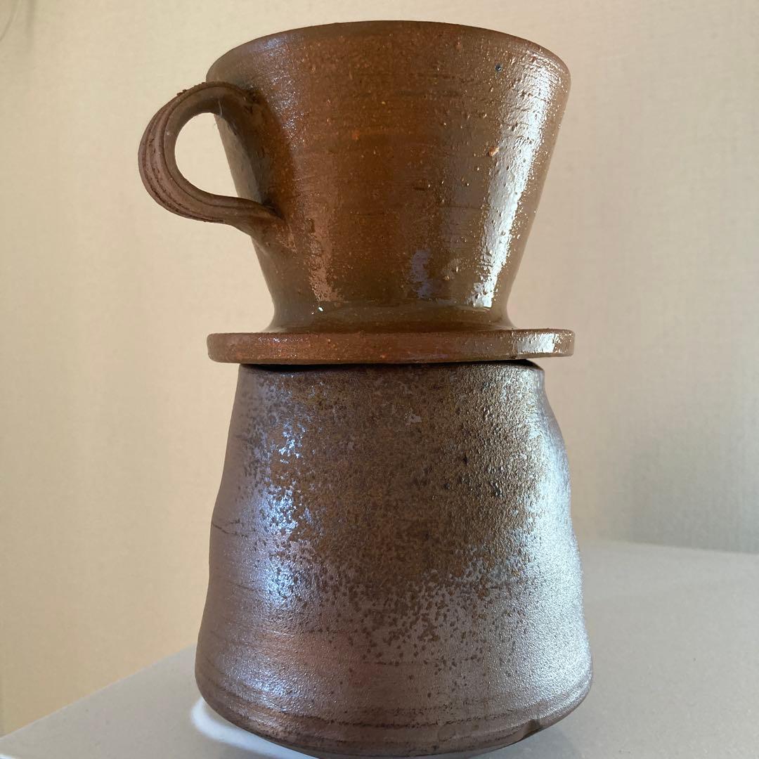 陶製ブラウンコーヒードリッパー