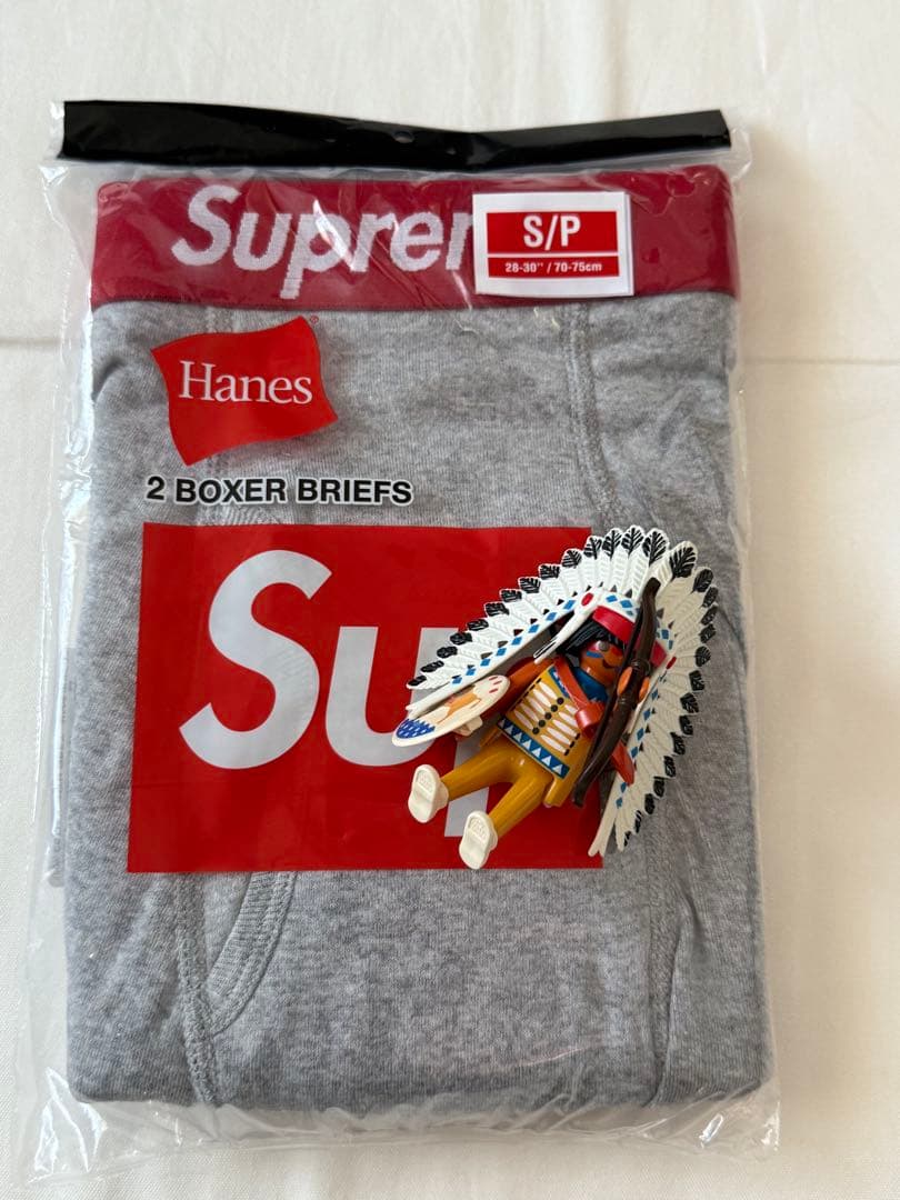 下着・アンダーウェア Supreme Hanes Boxer Briefs 2 Pack Grey S