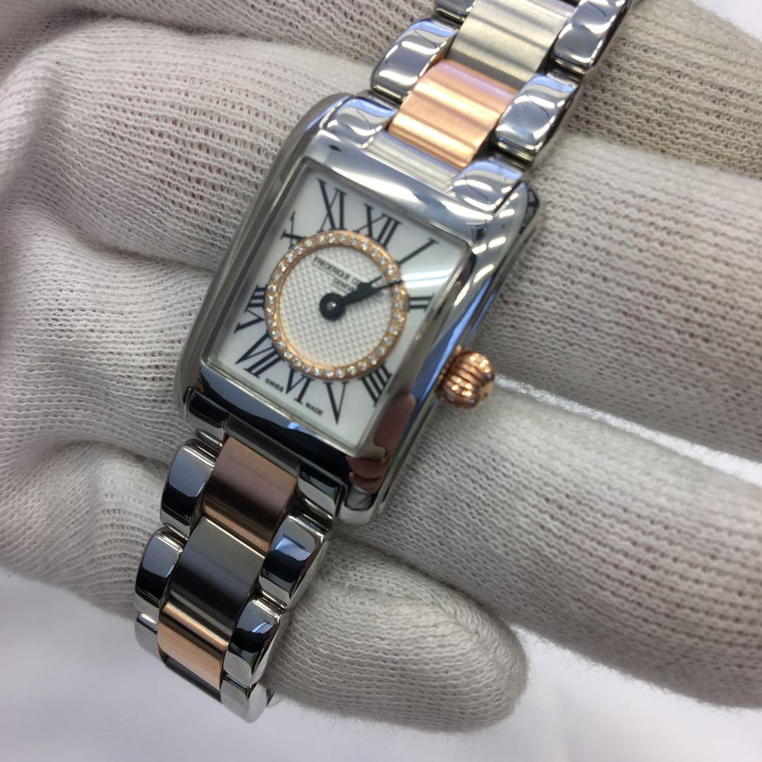 美品 フレデリック・コンスタント ダイヤ クォーツ レディース腕時計 稼働品