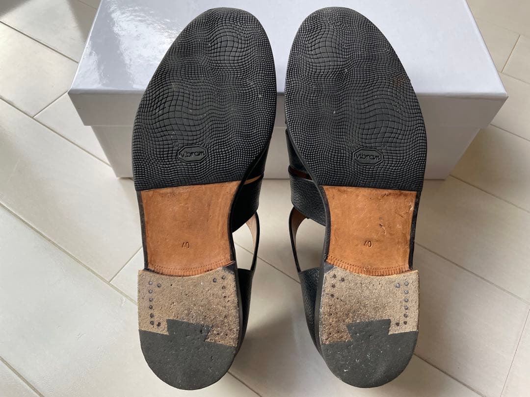 【美品】フラテッリジャコメッティ グルカサンダル ブラック レザー 箱有り