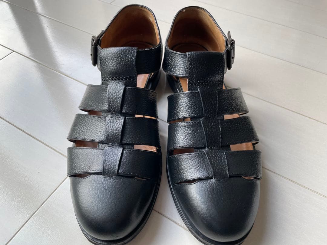 【美品】フラテッリジャコメッティ グルカサンダル ブラック レザー 箱有り