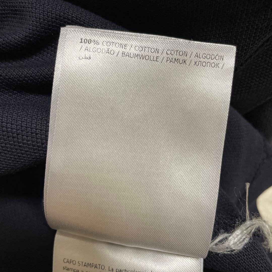 モンクレール　襟裏ロゴ　マグリア　ポロシャツ　ネイビー　Lサイズ