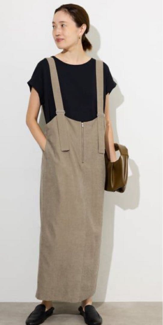 SLOBE IENA アイラインフロントジップジャンパースカート