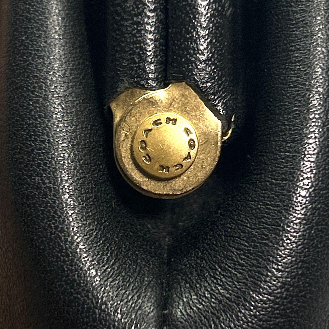 COACH レザー キスロック がま口 ケース 財布 黒 68326