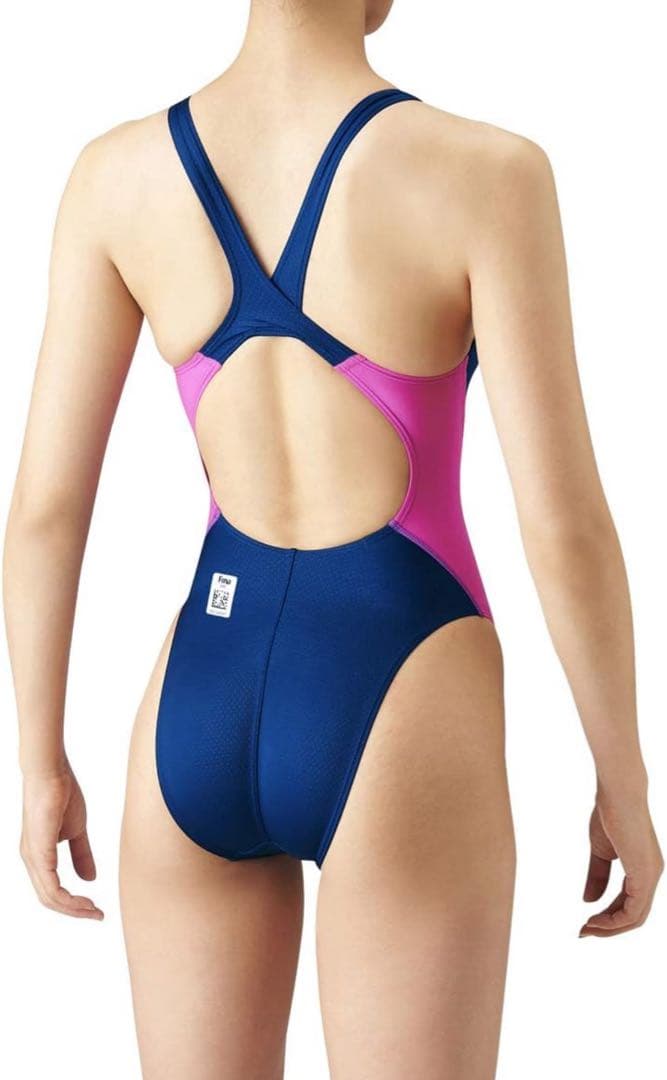 arena 競泳水着 ネイビー/ピンク L ARN-1025W