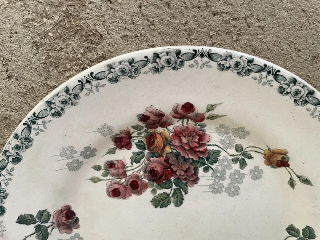 レア◯H.B &CIE 平皿　N864/ショワジールロワ/フランスアンティーク