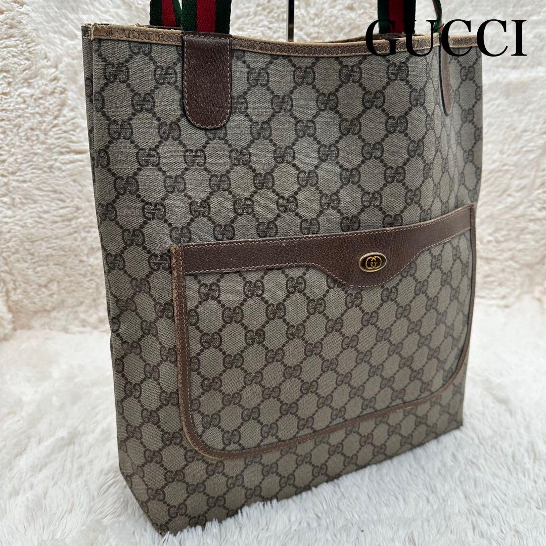 ✨人気✨グッチ　トートバッグ　シェリーライン　スプリーム　GG柄 PVC