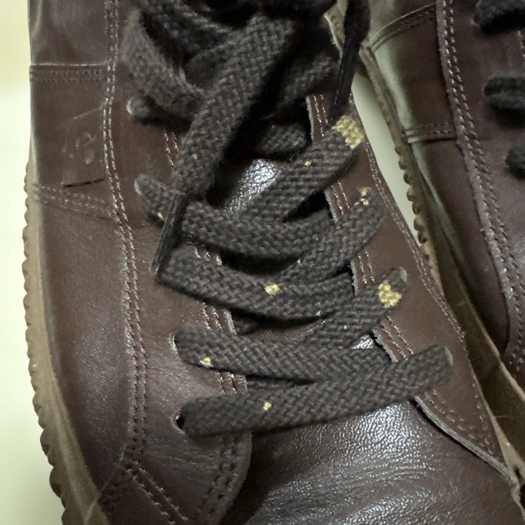 やっちゃん様国産カンガルーレザースニーカー 26.5 スピングルムーブ　ブラウン