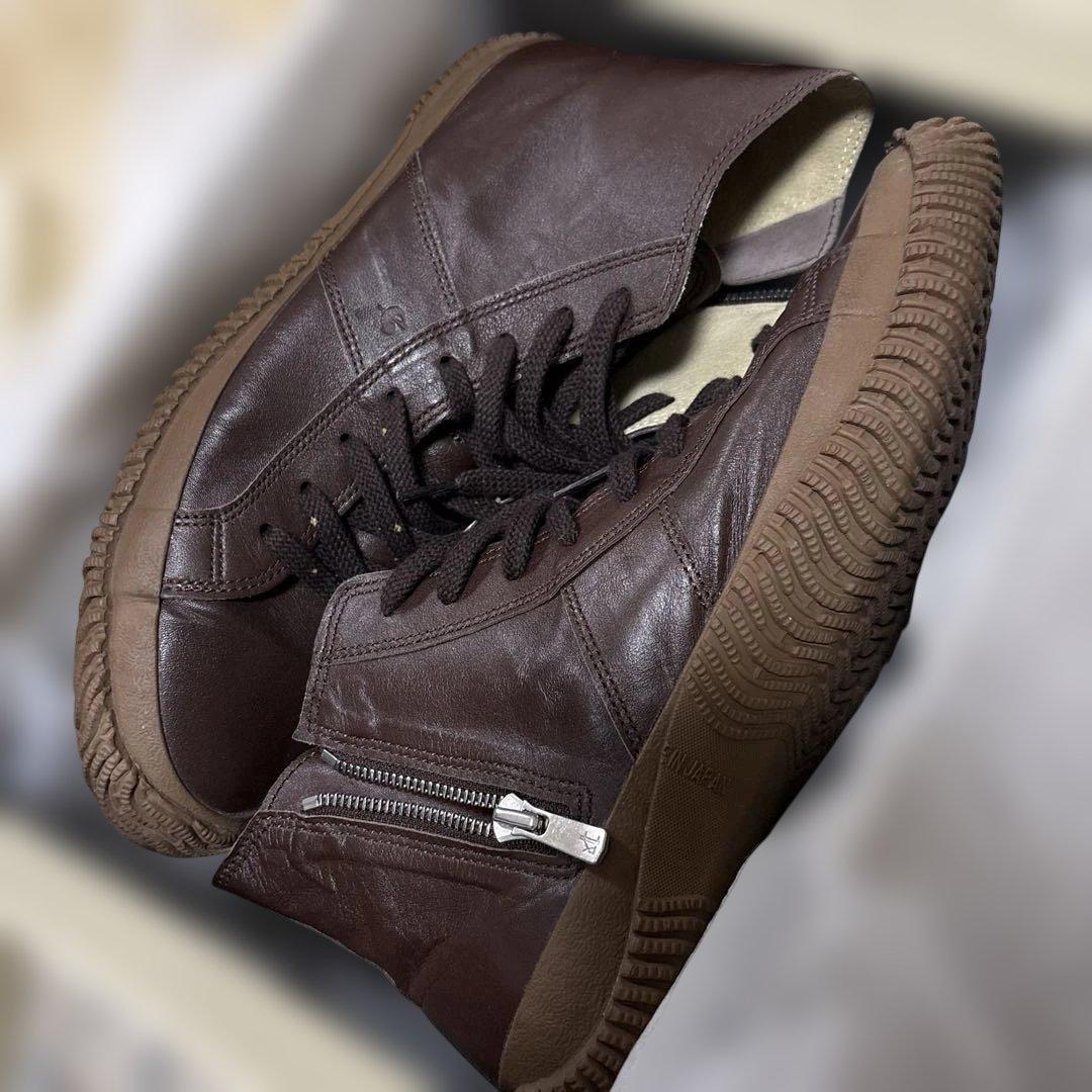 やっちゃん様国産カンガルーレザースニーカー 26.5 スピングルムーブ　ブラウン