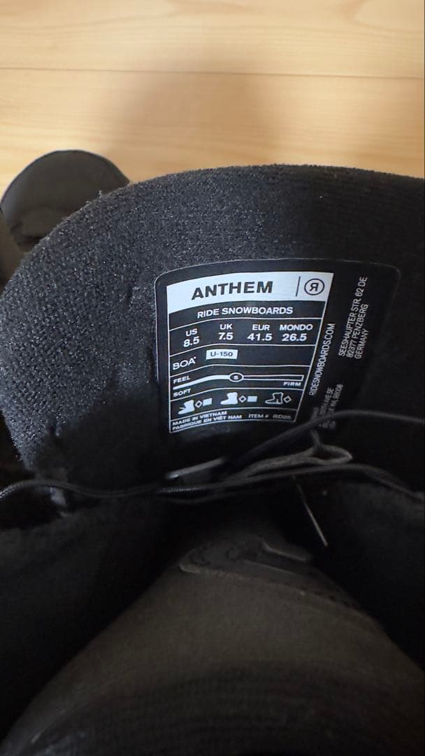 【新品未使用‼️】25-26 RIDE ANTHEM 26.5cm スノボーブーツ