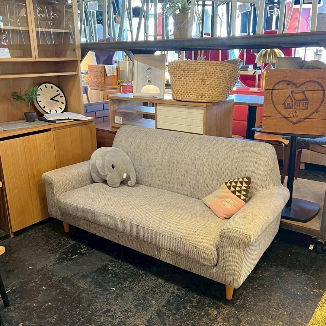 ウニコ ボアラム カバーリングソファ 2.5シーター グレー 北欧 ナチュラル