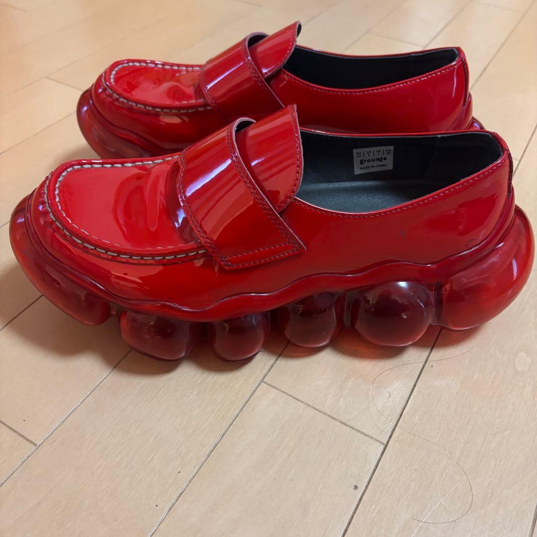 grounds ローファー 赤 26cm