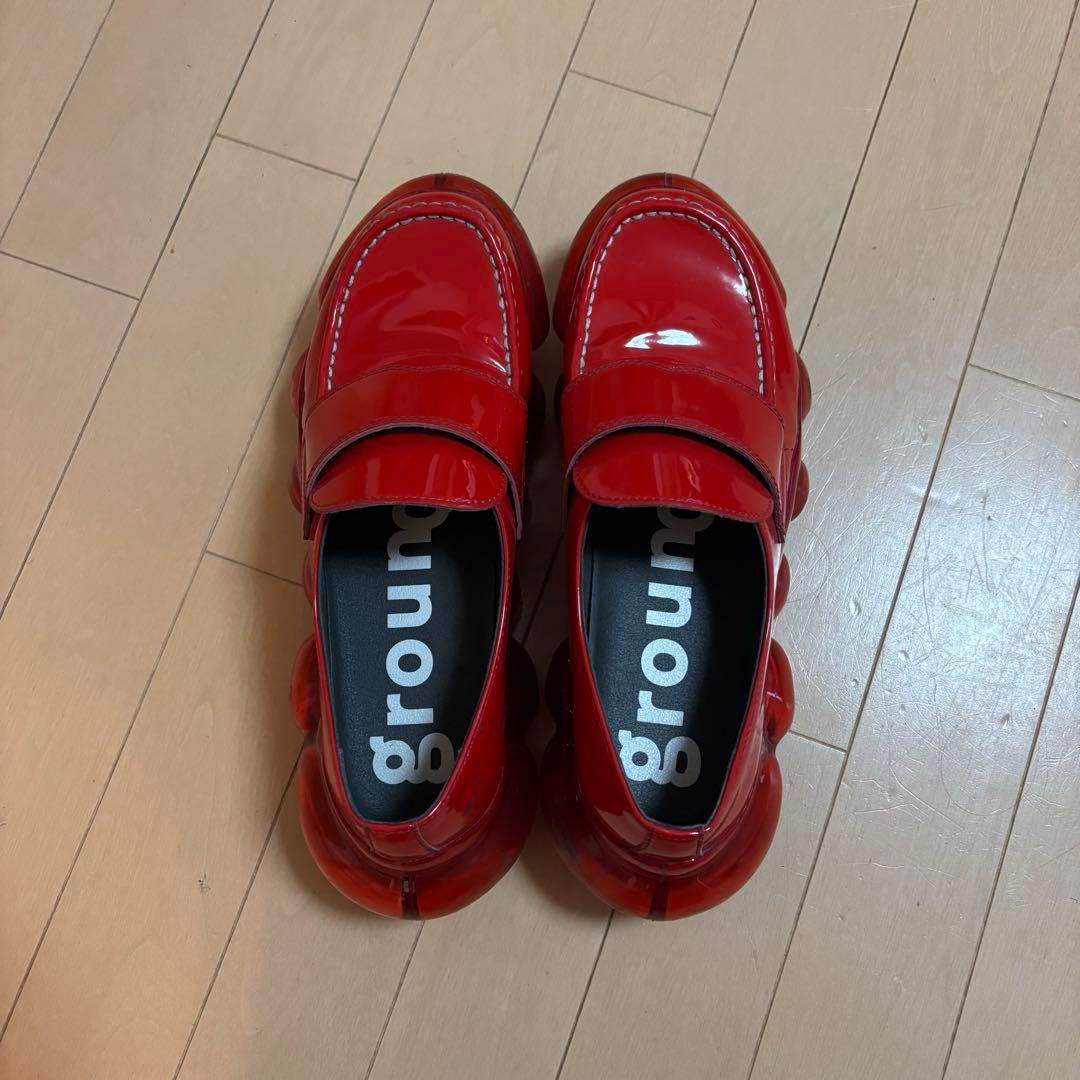 grounds ローファー 赤 26cm