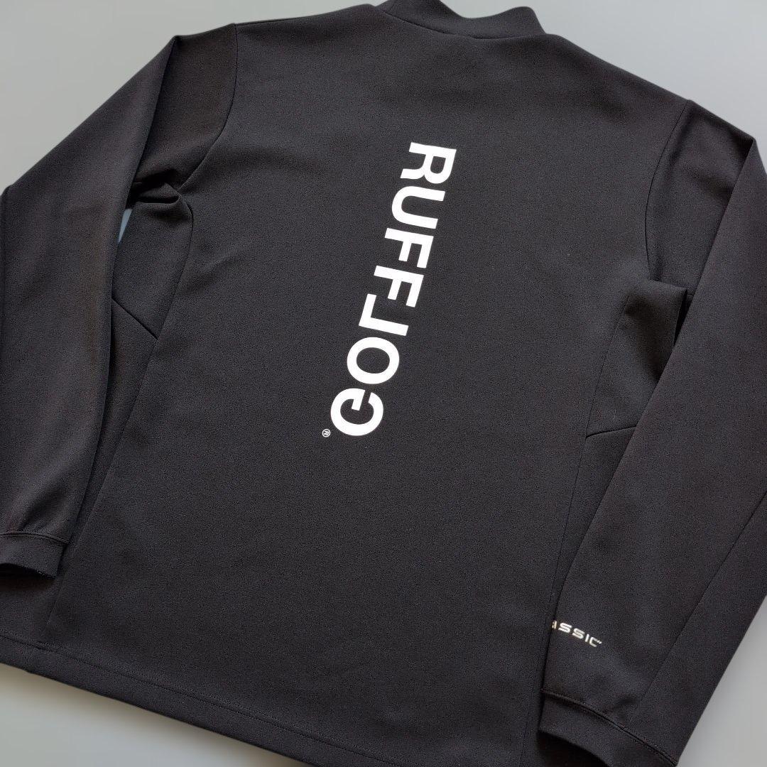 【美品】ラフロッグゴルフ　ダンボールニット素材　モックネック長袖　黒　XL