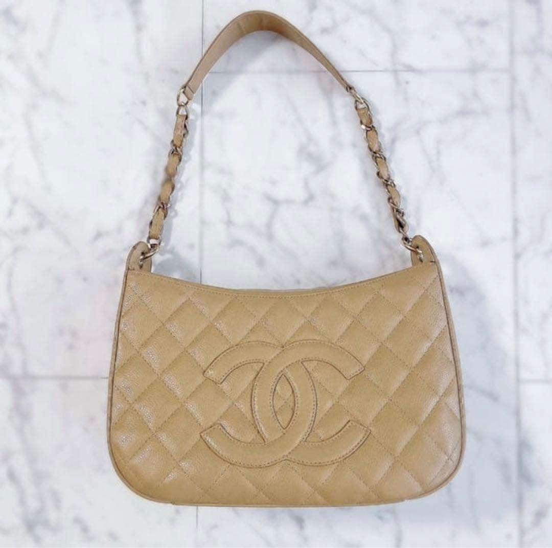 CHANELシャネル キャビアスキン バッグ 美品