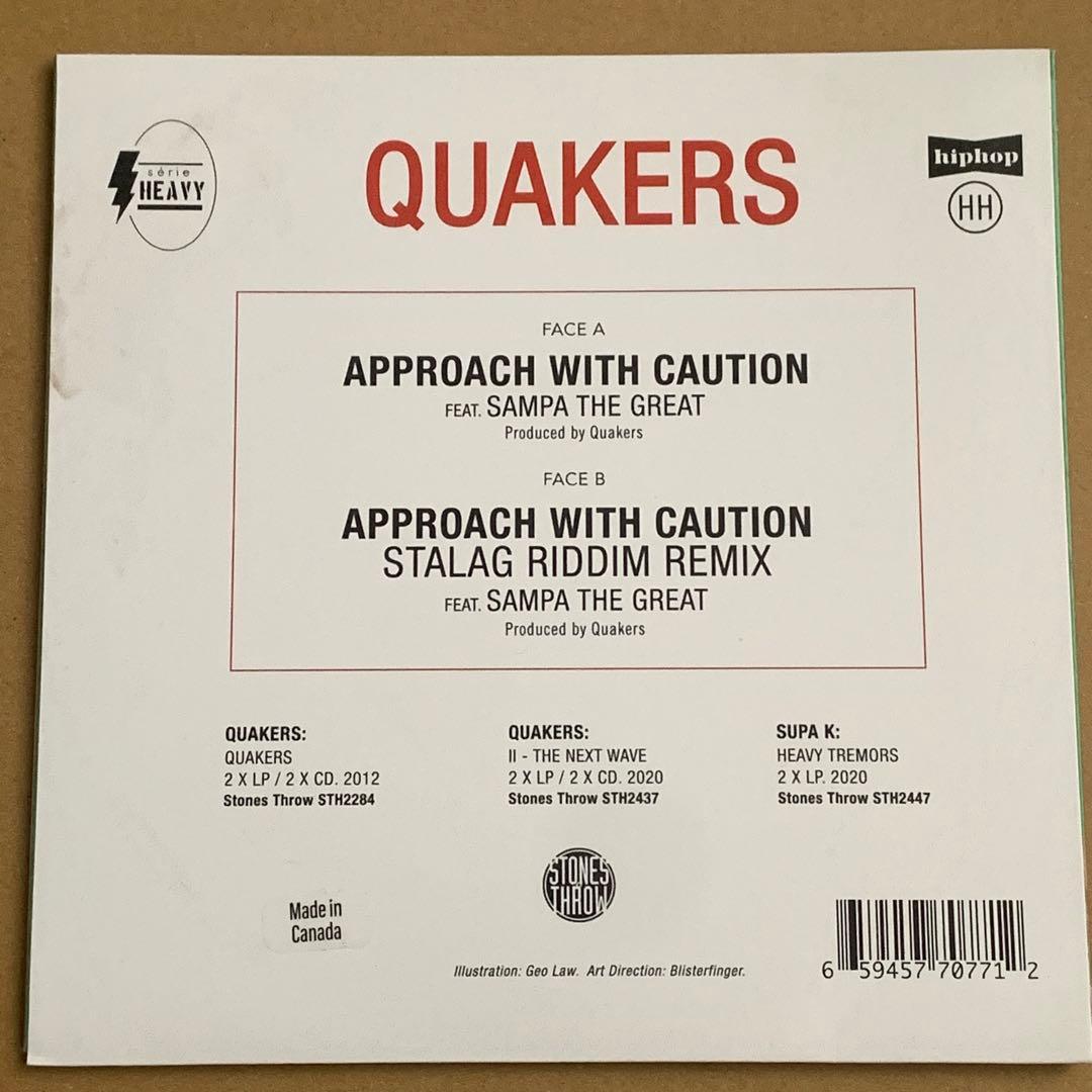 quakers / approach with caution 7インチ レア