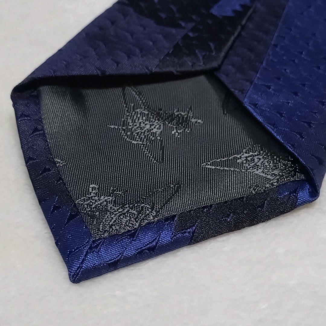 極美品■ヴィヴィアン・ウエストウッド　ネクタイ　ブラック×ネイビー　シルク100