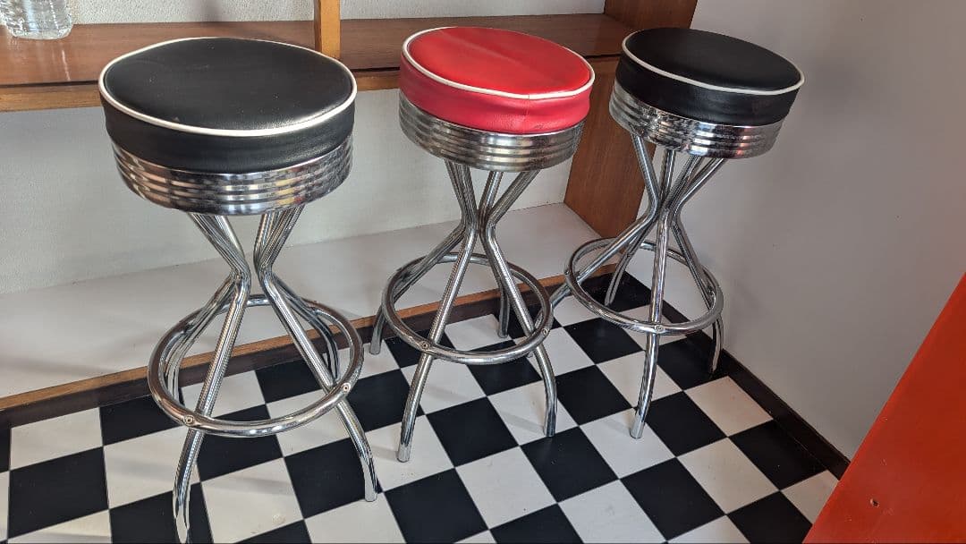 レトロバースツール 4脚セット