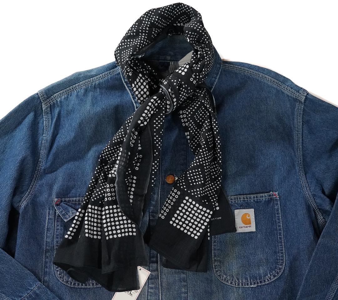 タグ付き インド製 RRL ドット柄 バンダナ ストール コットン インド綿