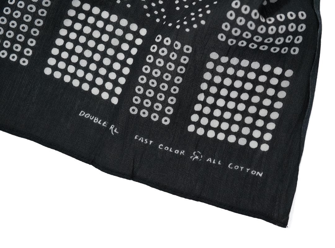 タグ付き インド製 RRL ドット柄 バンダナ ストール コットン インド綿