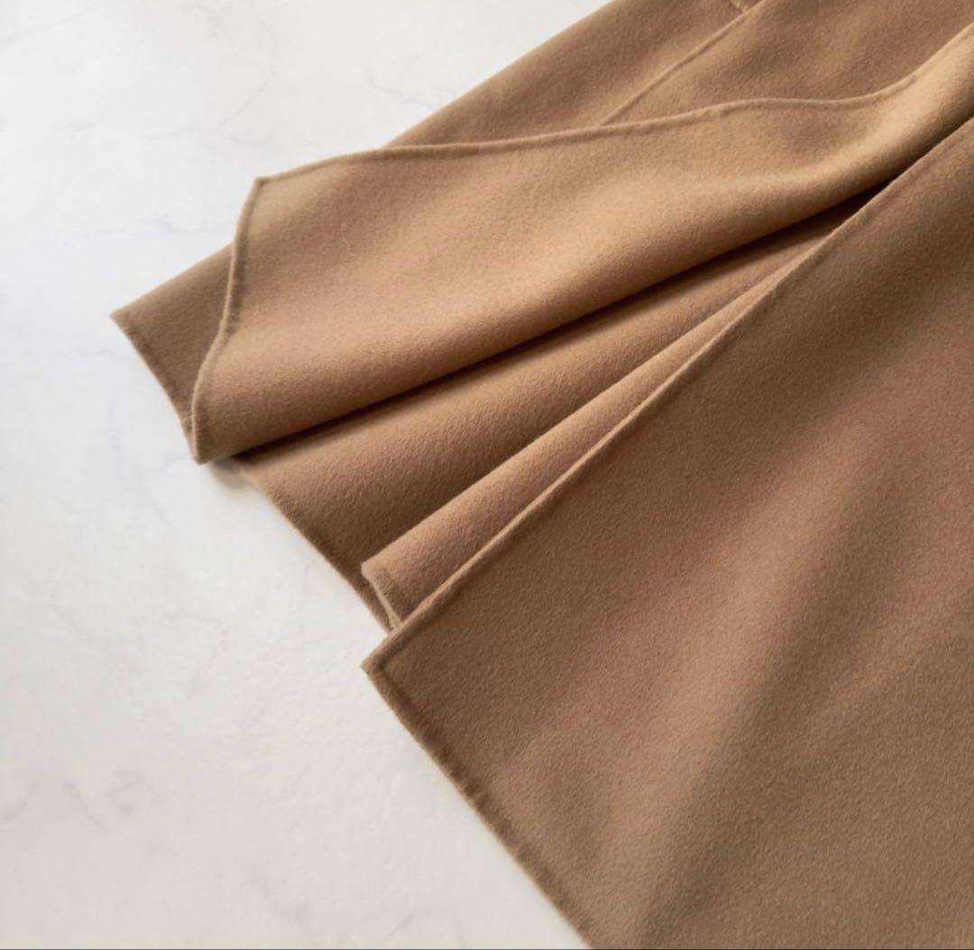 25日までお値下げ！デプレ　ウールメルトンクルーネックコート　リバー　キャメ