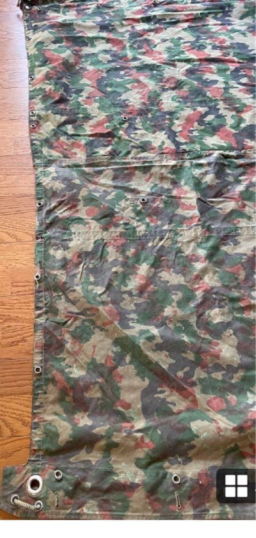 スイス　軍幕　アルペンカモ １枚　usd